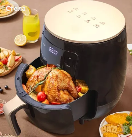 6 литров електрически уред Air Fryer , снимка 4 - Фритюрници - 47465918