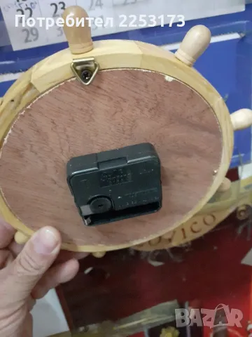 Дървен рул с часовник, снимка 2 - Декорация за дома - 47435967