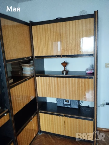 Секция – четири части с витрини, цвят птичи явор, снимка 10 - Секции и витрини - 51075916