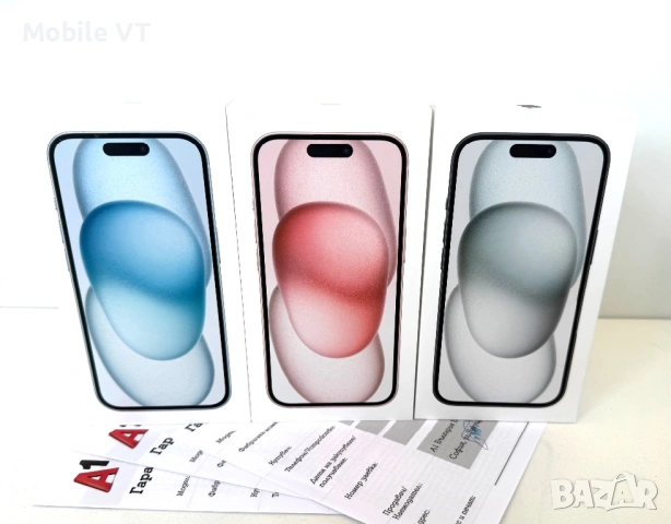 НОВ! iPhone 15 128GB Black / Pink / Blue 2г.Гаранция!, снимка 3 - Apple iPhone - 53934035