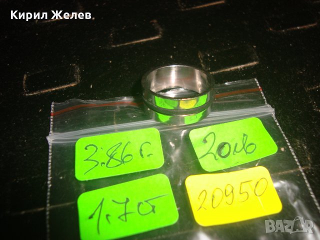 КРАСИВ ПРЪСТЕН от БЛАГОРОДНА СТОМАНА НЕРЪЖДАЕМ АРТ МОДЕЛ 20950, снимка 5 - Пръстени - 32088836