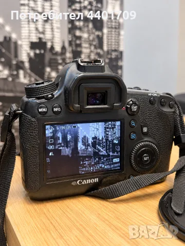 Фотоапарат Canon EOS 6D + 3 обектива + Godox V860II C + чанта, снимка 4 - Фотоапарати - 56246783