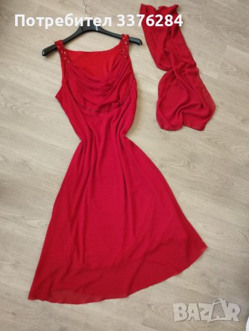 Дамска официална рокля в червен цвят, снимка 2 - Рокли - 40669938