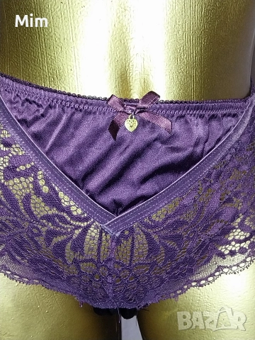XL Бикина бордо от дантела и сатен , снимка 6 - Бельо - 52871234