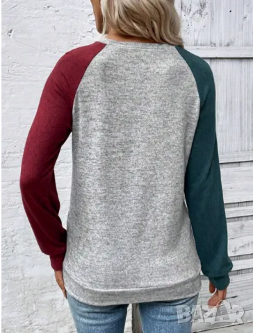 Блуза с цветни блокове, снимка 4 - Блузи с дълъг ръкав и пуловери - 50201167