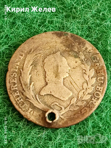 Сребърна монета 10 кройцера 1765г. Мария Терезия Бохемия за КОЛЕКЦИЯ 52975