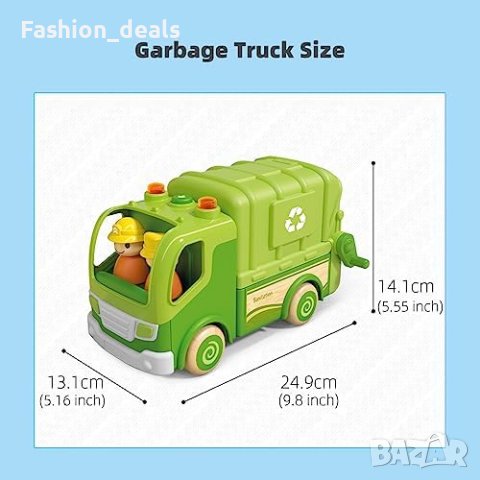 Нова детска играчка камион за боклук реалистична кола с повдигач за деца, снимка 2 - Други - 42241406