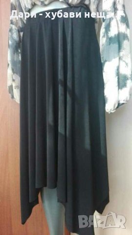 Черна дълга, асиметрична пола🍀❤M,L❤🍀арт.4217