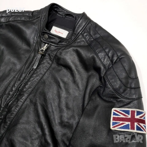 PEPE JEANS LENNON Мъжко Кожено Яке Като ново S-M, снимка 3 - Якета - 53270848