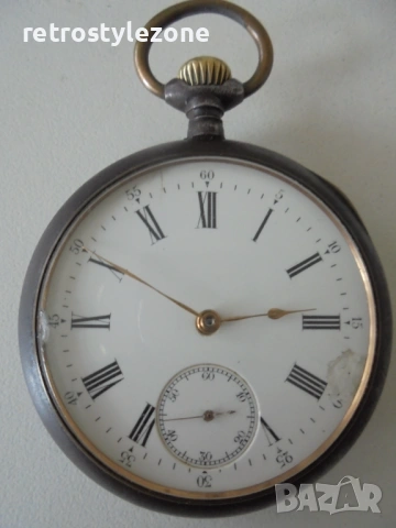№ 8563 Стар джобен часовник – военен стил, снимка 7 - Антикварни и старинни предмети - 54101594