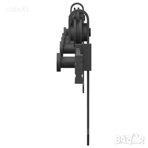 vidaXL Комплект механизъм за плъзгаща врата, 152,5 см, стомана, черен, снимка 6 - Железария - 56147426