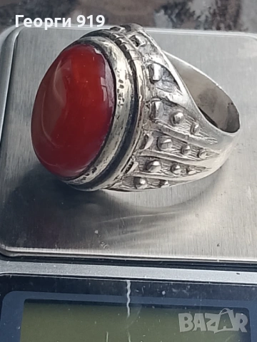 Мъжки  сребърен пръстен , снимка 4 - Пръстени - 53291249