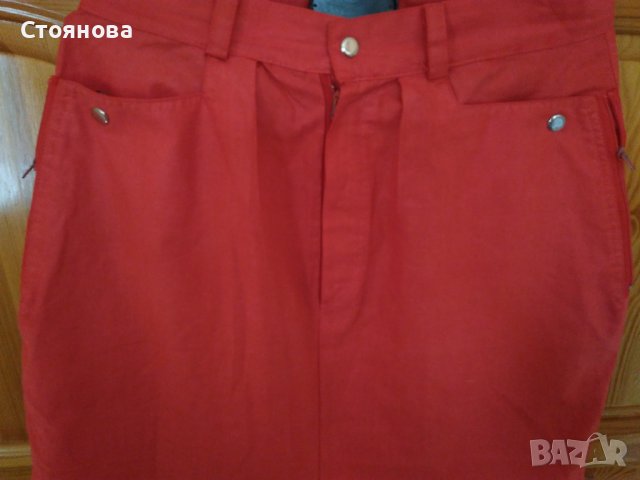 Спортно-елегантна червена пола, снимка 2 - Поли - 37138902