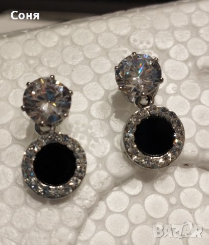 Нежни обеци, обици с камъни , снимка 4 - Обеци - 40315375