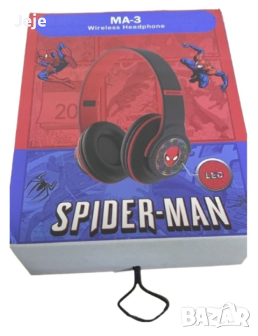 Светещи безжични слушалки Spider-man, снимка 2 - Bluetooth слушалки - 44707728