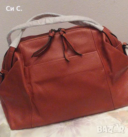 НОВА! 💯 Елегантна чанта естествена кожа, снимка 4 - Чанти - 40178836