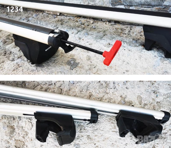 алуминиев багажник за кола напречни греди EXODUS за надлъжни рейки 135cm, снимка 2 - Аксесоари и консумативи - 51556906