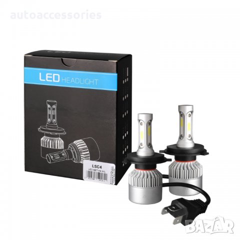 3200051431 Комплект LED Лед Диодни Крушки за фар M-TECH, H4 H/L- 80W 10000Lm, Над 150% по-ярка светл