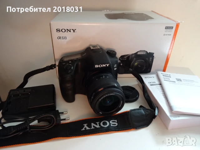 Sony a68 (IBIS: 5-осева стаб. на матрицата) + 18-55mm, снимка 8 - Фотоапарати - 50950534