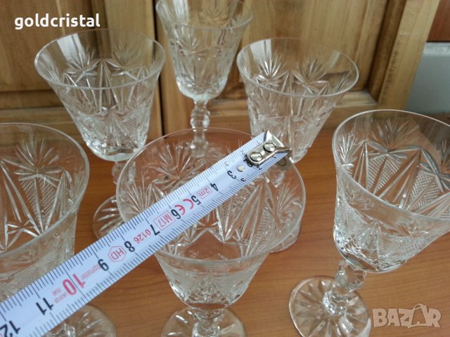 кристални чаши, снимка 5 - Антикварни и старинни предмети - 35590039