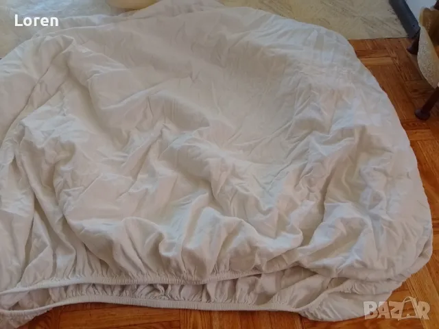 Памучен чаршаф за единично легло или канапе с ластик 
