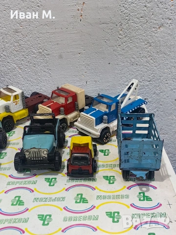 лот от стари ламаринени камиончета 10 броя , снимка 7 - Антикварни и старинни предмети - 53959819