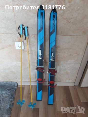 Детски ски комплект със щеки, нови, немски., снимка 1 - Зимни спортове - 38813586