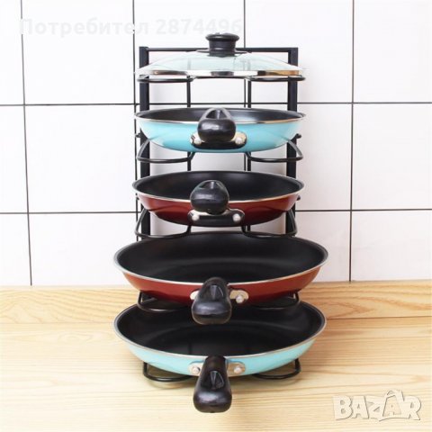 2993 Кухненски органайзер за тенджери и тигани, снимка 3 - Аксесоари за кухня - 35356745