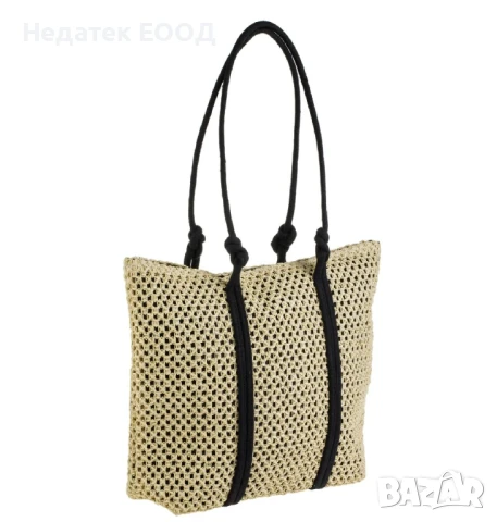 Дамска сламена чанта,  44x11x32 см. , снимка 2 - Чанти - 50734275