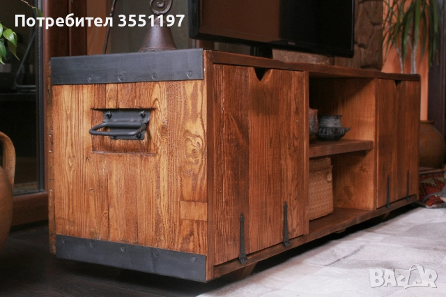 ТВ Шкаф от масив, снимка 4 - Шкафове - 52308513