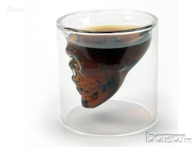 1020 Стъклена чаша череп, снимка 4 - Други стоки за дома - 30915614