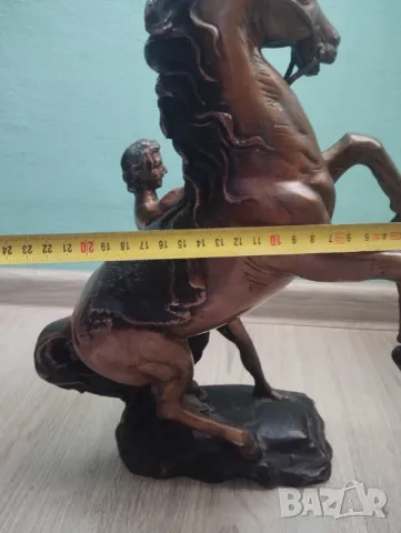Стара бронзова статуетка, снимка 5 - Други ценни предмети - 47748201