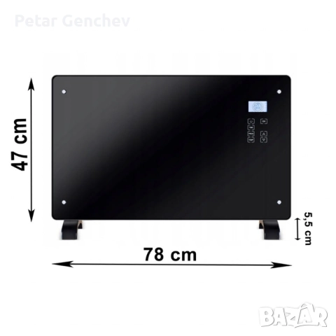 Електрически конвектор Heltes 2000W – Стилен и ефективен отоплителен уред с LCD дисплей и седмично п, снимка 9 - Отоплителни печки - 52892550