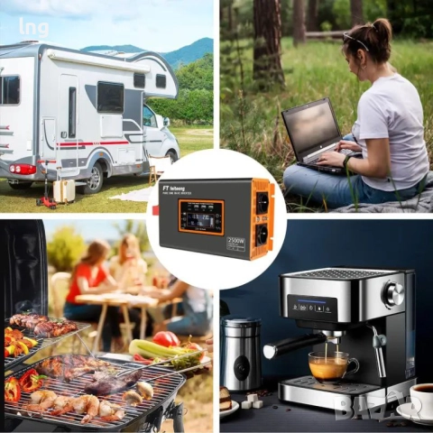 Продавам инвертор 2500W 12V към 220V с LCD дисплей, снимка 6 - Аксесоари и консумативи - 51550943