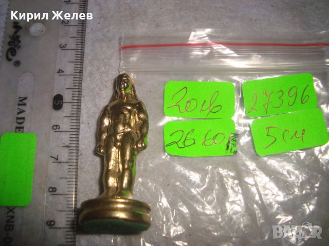 СТАРА ФИГУРКА ОЛОВНО ВОЙНИЧЕ ЕГИПЕТ с ПОЗЛАТА РЯДКО за КОЛЕКЦИЯ ФИГУРА от ШАХ 27396, снимка 5 - Колекции - 38139139