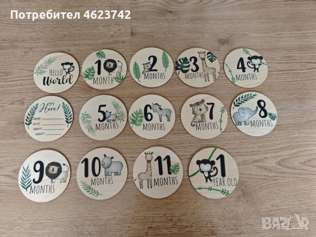 Дървена поставка за снимки на бебето, снимка 2 - Други - 52558263