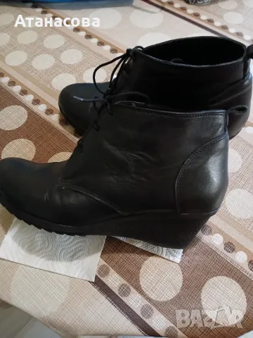 Дамски боти на платформа-естествена кожа , снимка 2 - Дамски боти - 47616410