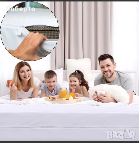 Протектор за матрак 100% водоустойчив , снимка 7 - Протектори за матраци - 53986420