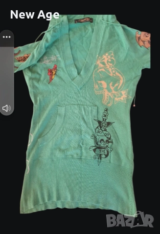 Оригинален Суитчър Ed Hardy / Christian Audigier р. L, снимка 2 - Суичъри - 52225420