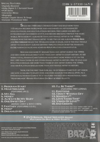 Музика: DVD: Mariah Carey - #1's, снимка 2 - Ученически пособия, канцеларски материали - 31449160