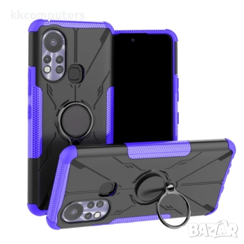 Infinix Hot 11S Удароустойчив Ring Holder Калъф и Протектор