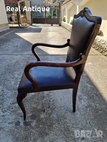 Чудесен антикварен бароков стол кресло стил Луй 15, снимка 8 - Антикварни и старинни предмети - 47332161