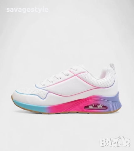 Дамски цветни маратонки с връзки , снимка 2 - Маратонки - 51982617