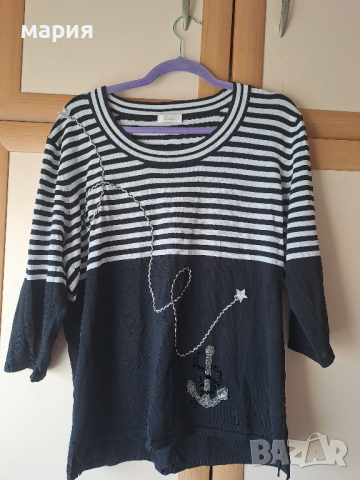 Блуза с морски мотиви, снимка 1 - Блузи с дълъг ръкав и пуловери - 44794524