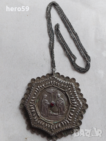 Много стара сребърна православна панагия, снимка 1 - Антикварни и старинни предмети - 44745107
