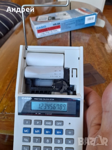 Стар калкулатор с принтер Casio HR-8A, снимка 9 - Други ценни предмети - 51467487