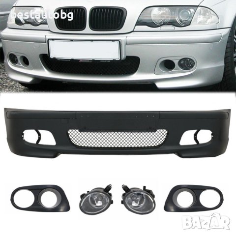 Предна M Technik II дизайн броня за BMW E46 с халогени (02.1998-09.2001) с капачета тип Hamman