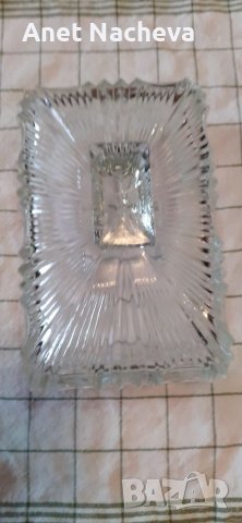 РЕТРО стъклен капак, релефен, правоъгълен, снимка 1 - Други - 38897106