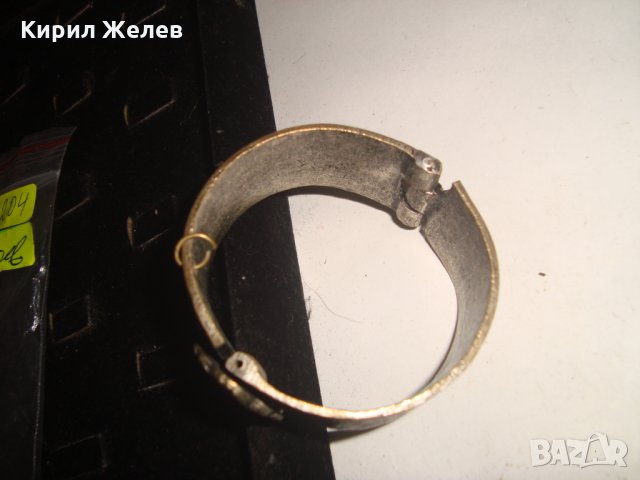 СТАРА БРОНЗОВА ФЛОРАЛНО ОРНАМЕНТИРАНА ВЪЗРОЖДЕНСКА РЯДКА ГРИВНА ПОСРЕБРЕНА 2204, снимка 10 - Антикварни и старинни предмети - 31720368