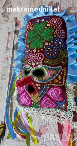 Кукерска маска, гугла, Новодел, Сурва, Кукерландия, маскарадни игри, снимка 10 - Декорация за дома - 42770820